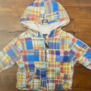 Colorful Plaid Hooded Jacket
